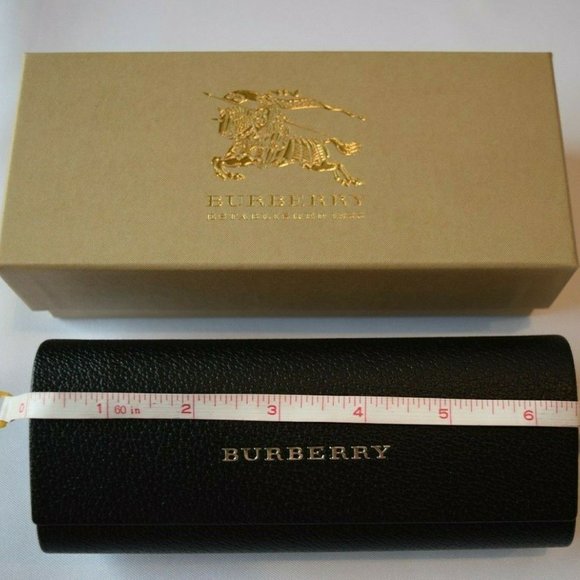 BURBERRY Leather Sunglass Eyeglass Hard Case - Deep - Picture 4 of 7